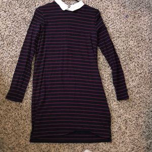 Striped Collared Dress